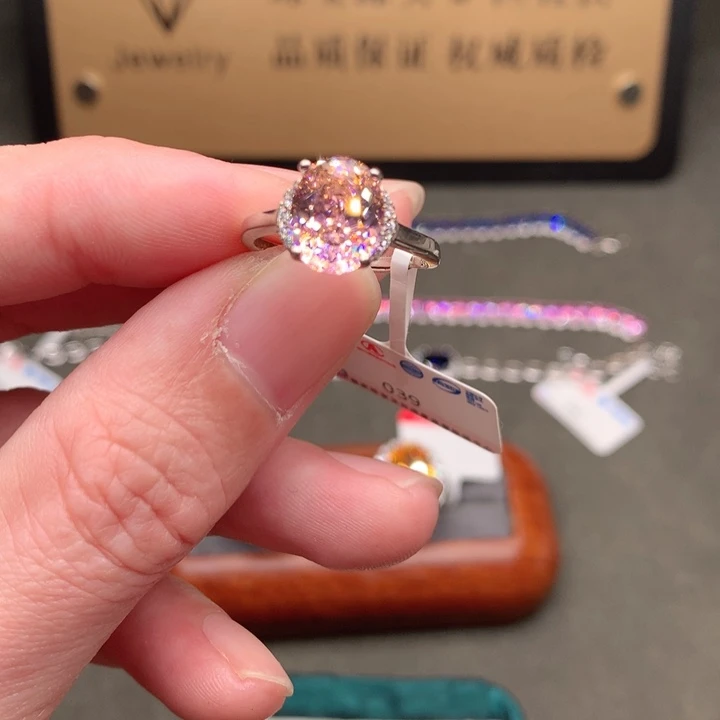 银S925镶嵌双色碧玺戒指