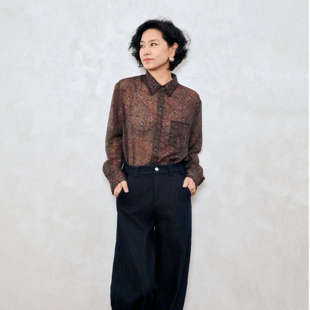 衣即「 闲叙时光 」 慵懒风衬衫时尚复古长袖衬衣女YW59CS9447