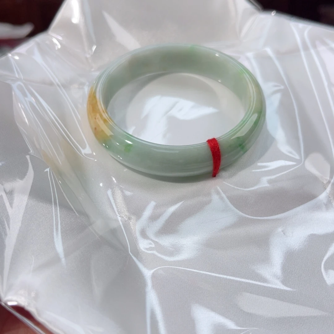 翡翠未镶嵌手镯57.7无大纹裂48小时鉴赏微棉石筋