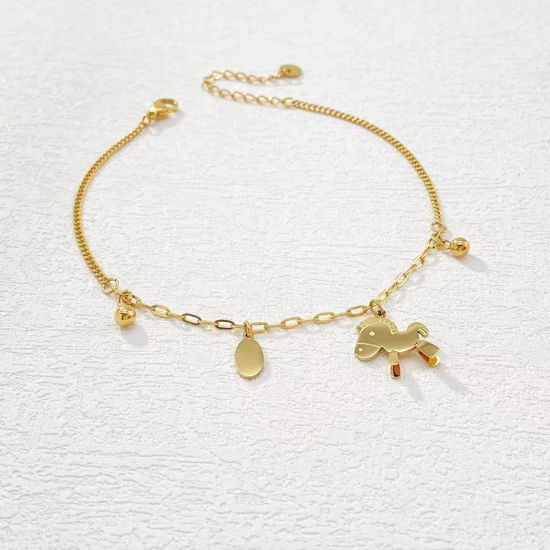 钛钢脚链 木木（AQ1398） 26厘米 马上有钱脚链