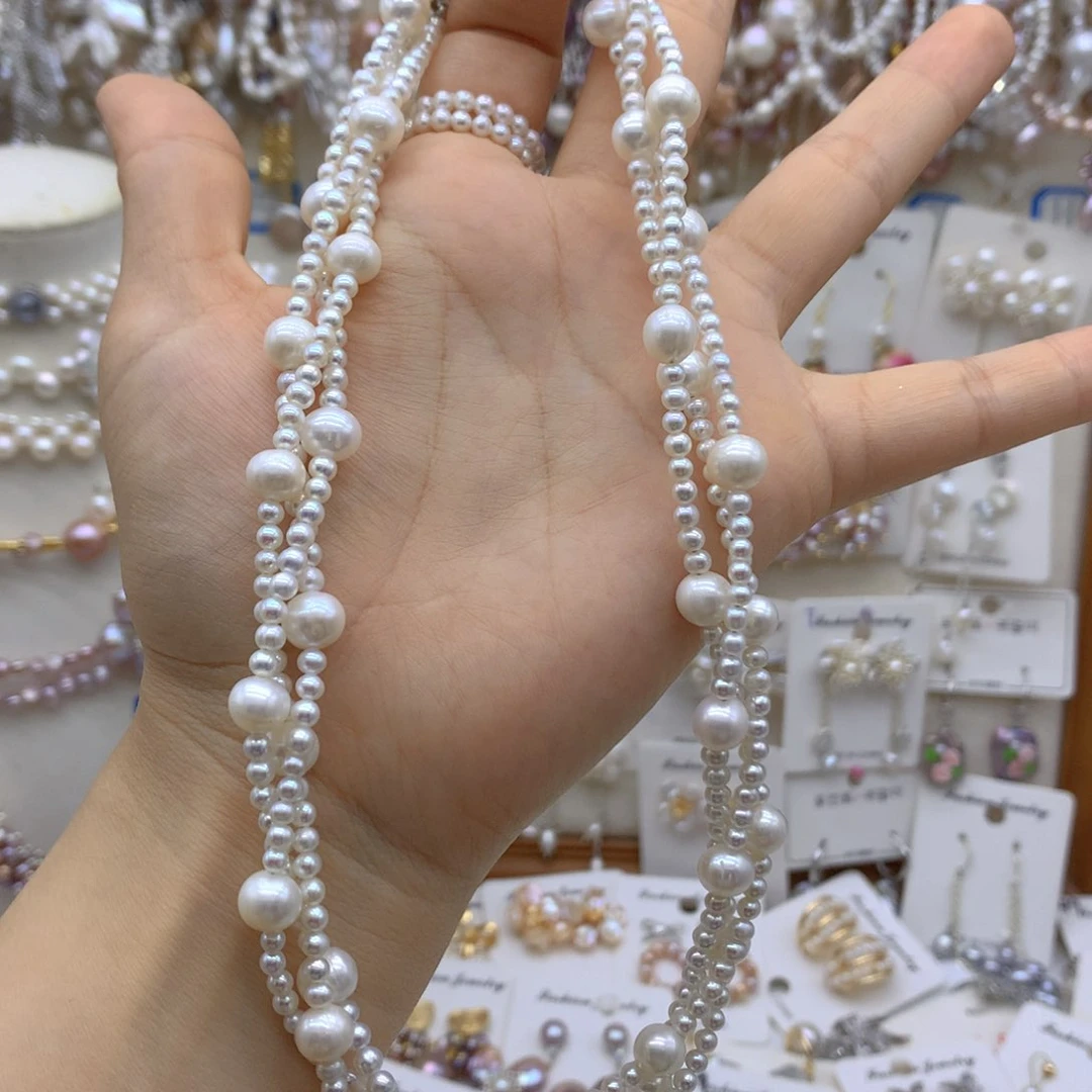合金淡水珍珠手链金*露