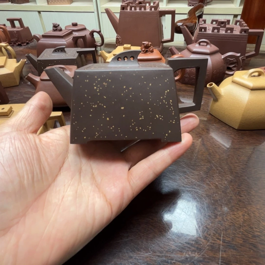 茶壶紫砂集****材紫泥微瑕150c c