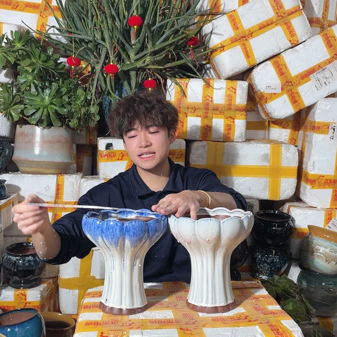 红陶宜兴紫砂花盆