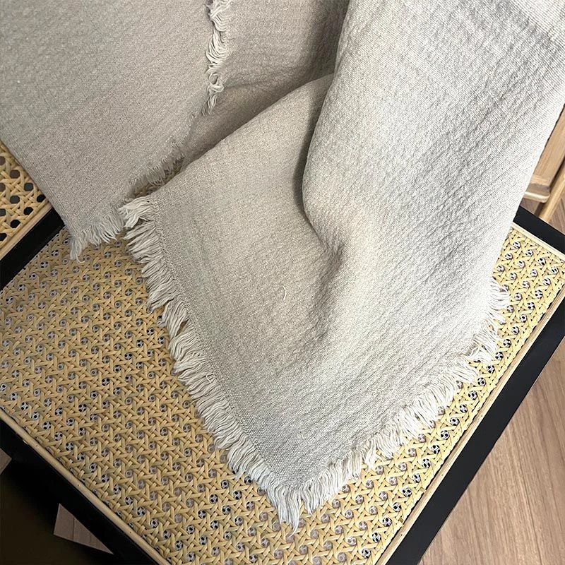 50*80雨露汉麻100汉麻加厚加密流苏枕巾