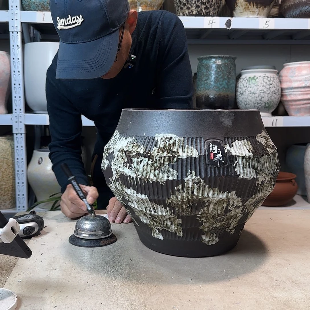 紫砂花盆尺寸28@28