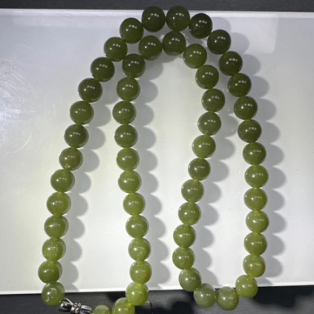 和田玉卡8mm项链编号105