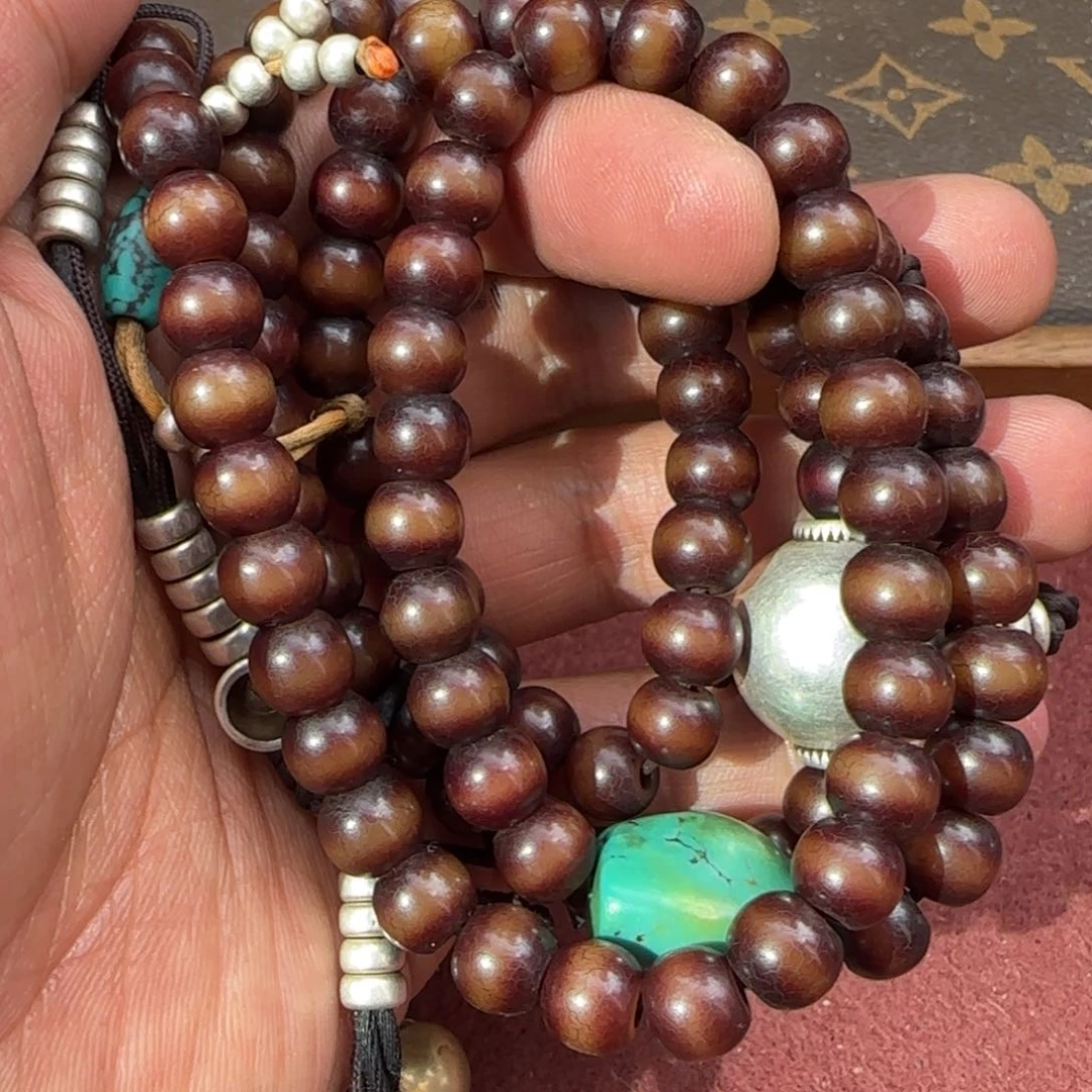 琉璃颈饰七*藏弟出品，藏区老念珠9号