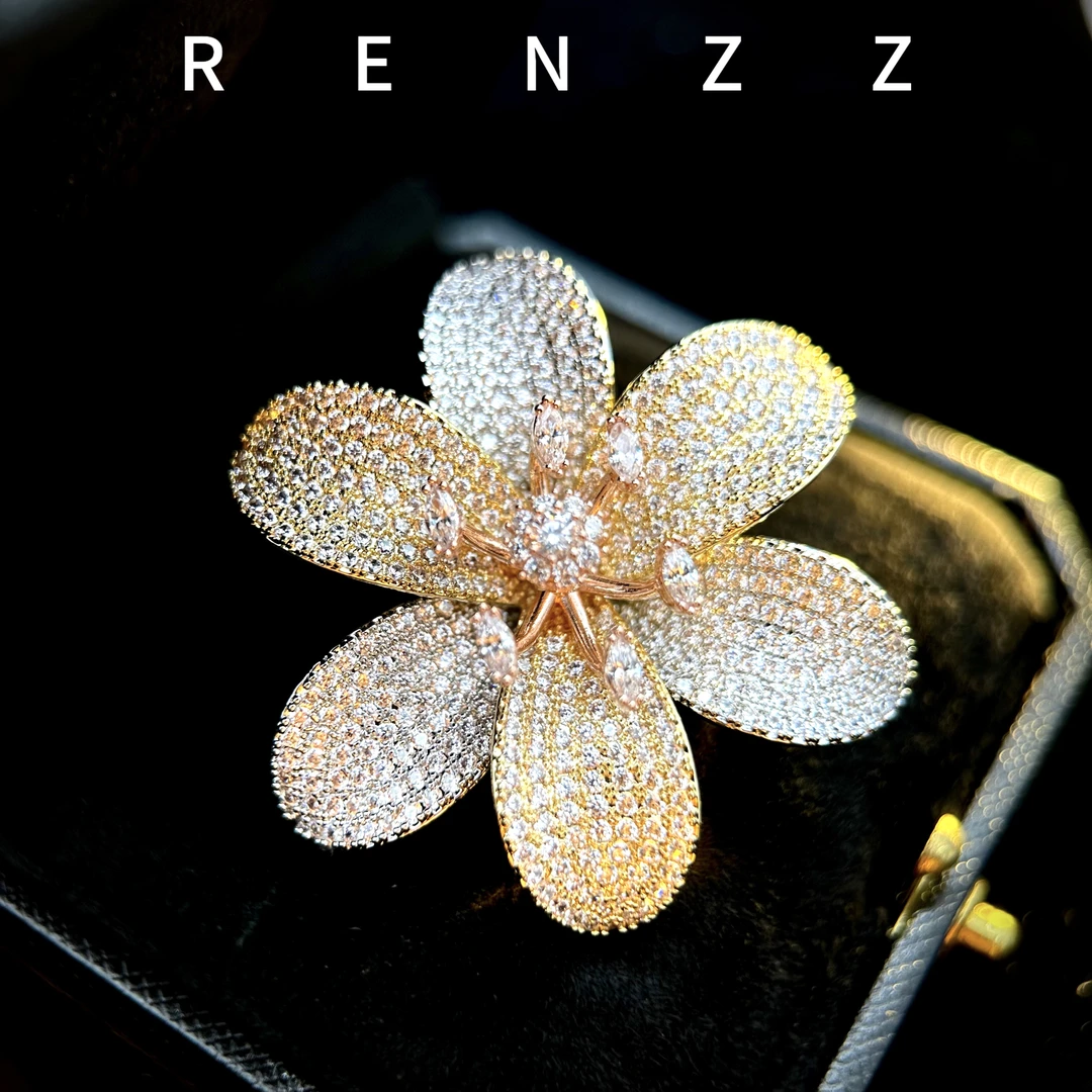 0321法★【小苍兰】设计师款三色高端西服胸针