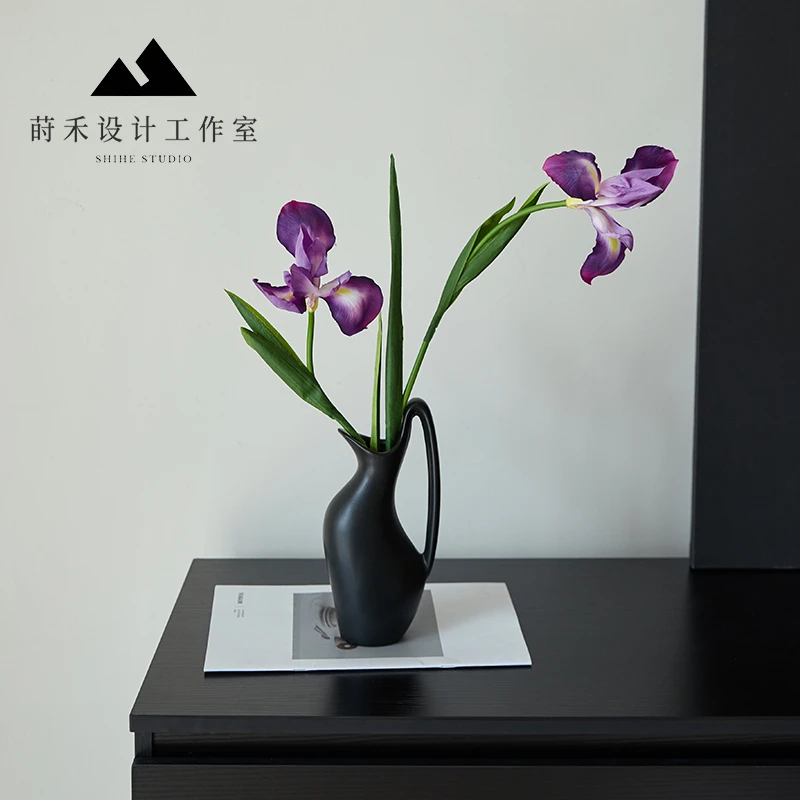 小清新鸢尾仿真花家居软装餐桌装饰摆件