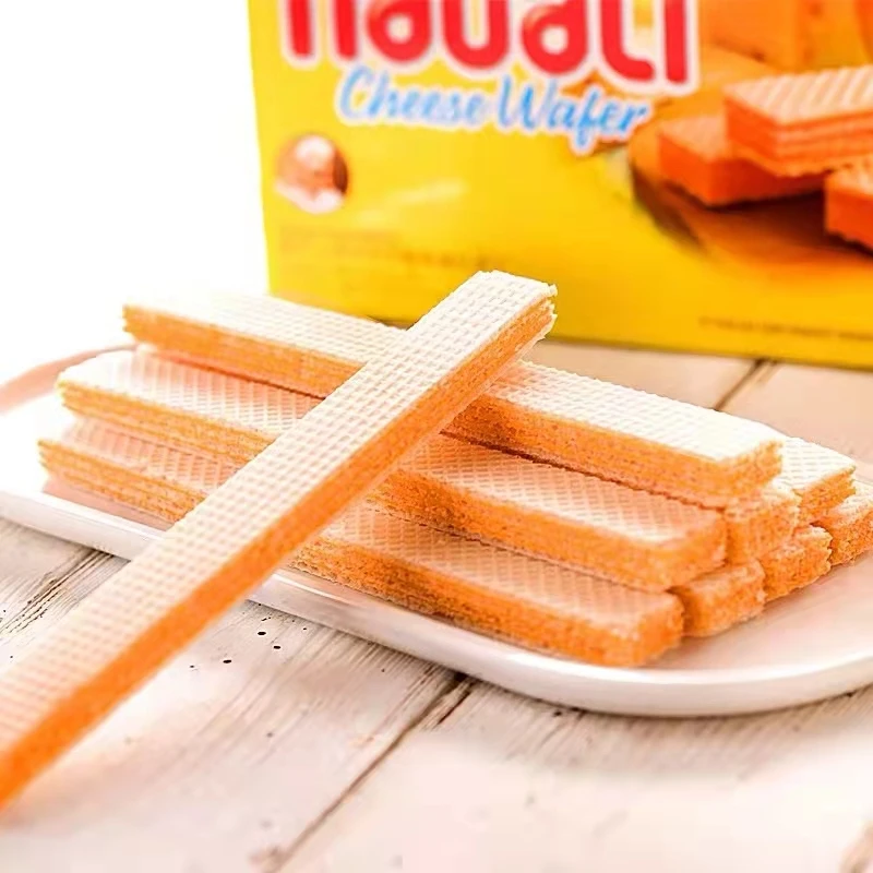 丽芝士200g纳宝帝奶酪 香草 巧克力 椰子 草莓芝士蛋糕味威化饼