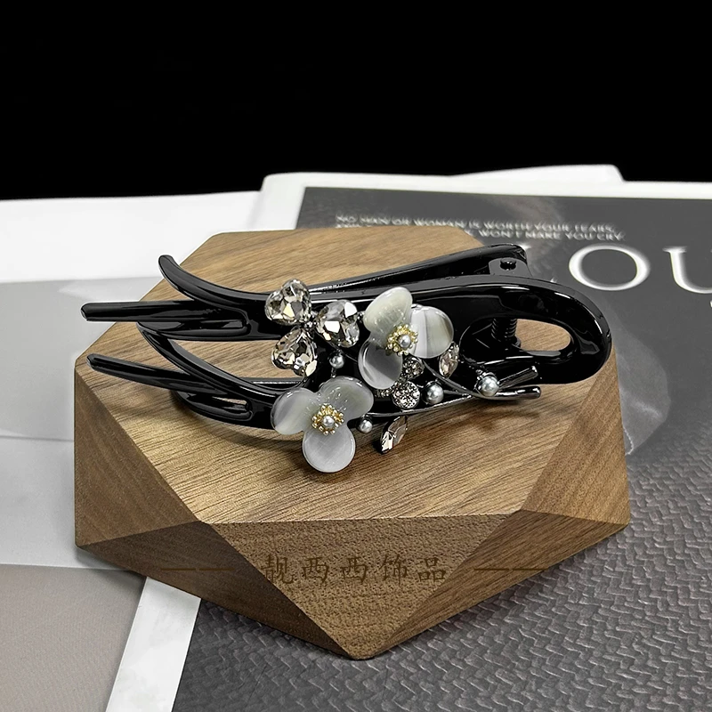 【LXX靓西西】151盘发鸭嘴夹9.6厘米三瓣花优雅气质盘发夹