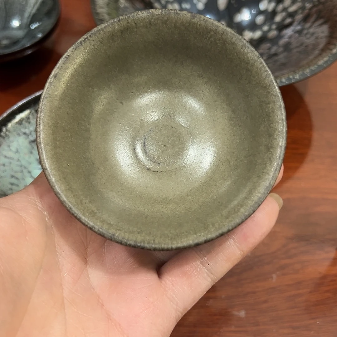 ****y茶盏燚盏龙窑柴烧禅心杯灰贝