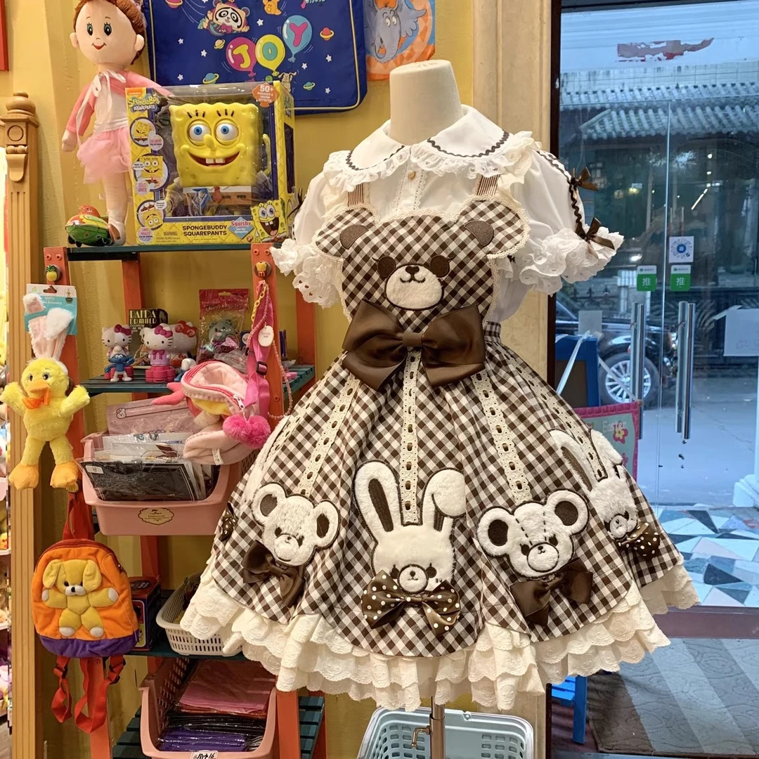 【实体店现货】少量熊古力现货掉落可爱洛丽塔Lolita连衣裙冶田团治