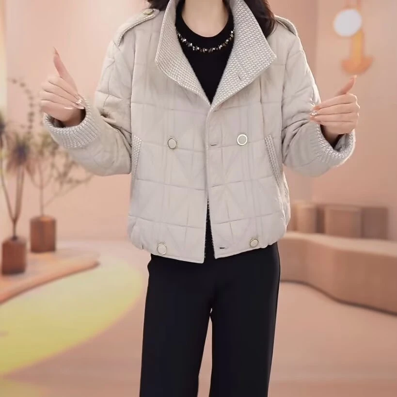2025年秋冬季新款时尚气质显瘦百搭洋气短款女士棉服外套M-4XL