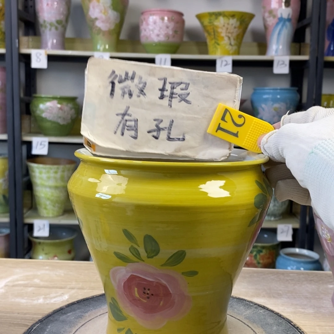 景德镇手工手绘陶瓷花盆