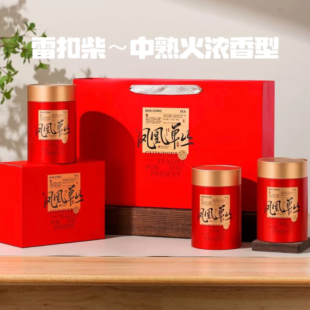 【雷扣柴】凤凰单丛茶雷扣柴中熟火浓香型红色一斤四罐包装