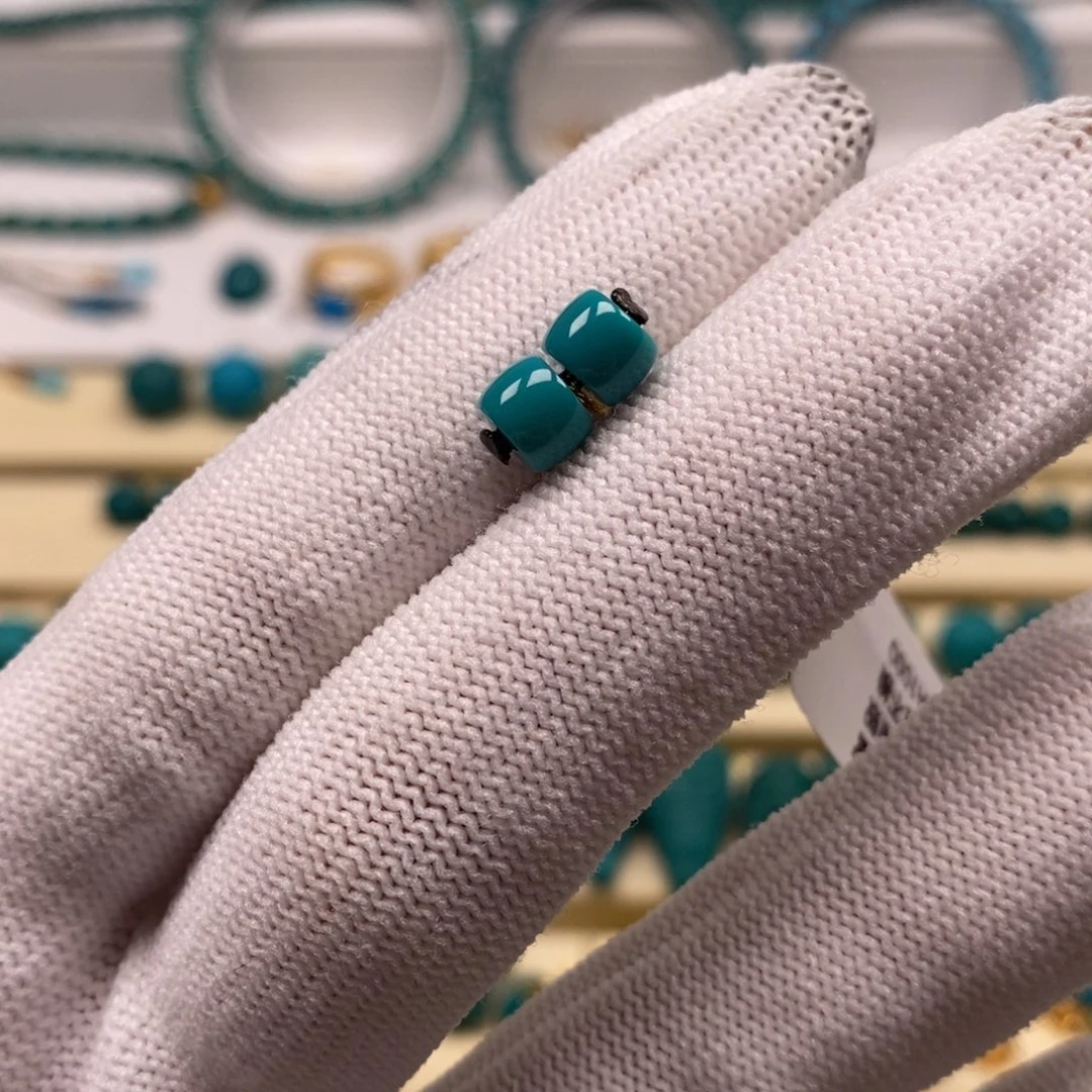 未镶嵌绿松石珠宝奇石直切6.1mm