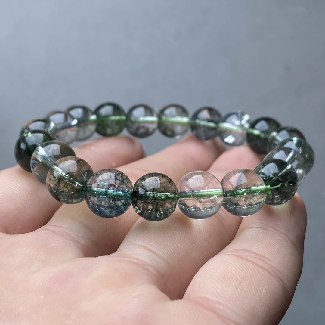 SJ-0141号高品质绿幽10mm手链多样性发一件时尚