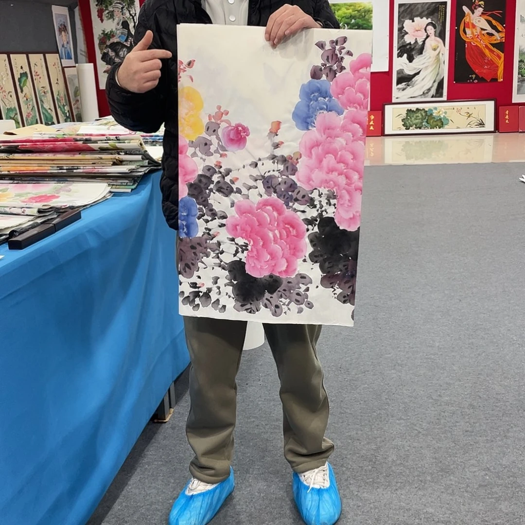 国画今天上午国画作品展示