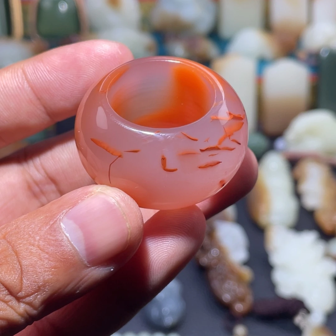 南红玛瑙合金戒指