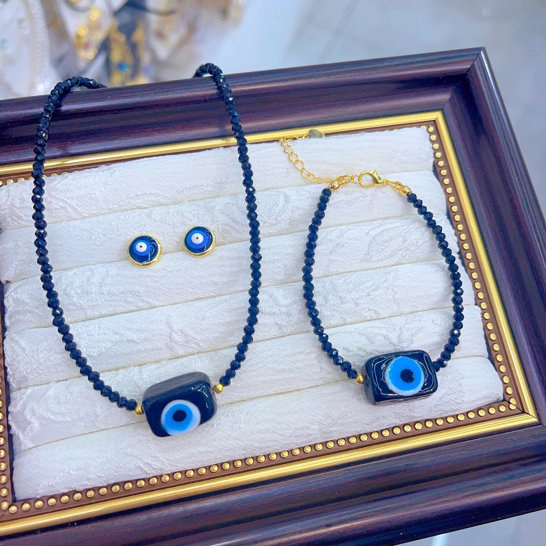 钛钢项链 1897新款三件套首饰耳环项链手工时尚素款