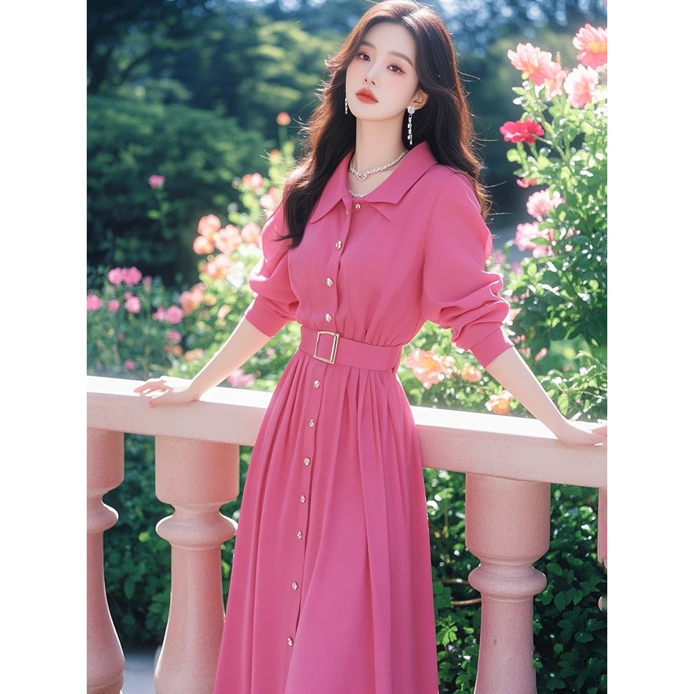 减龄2025超火衬衫连衣裙仙女度假风约会穿搭多巴胺绝美小裙子春季