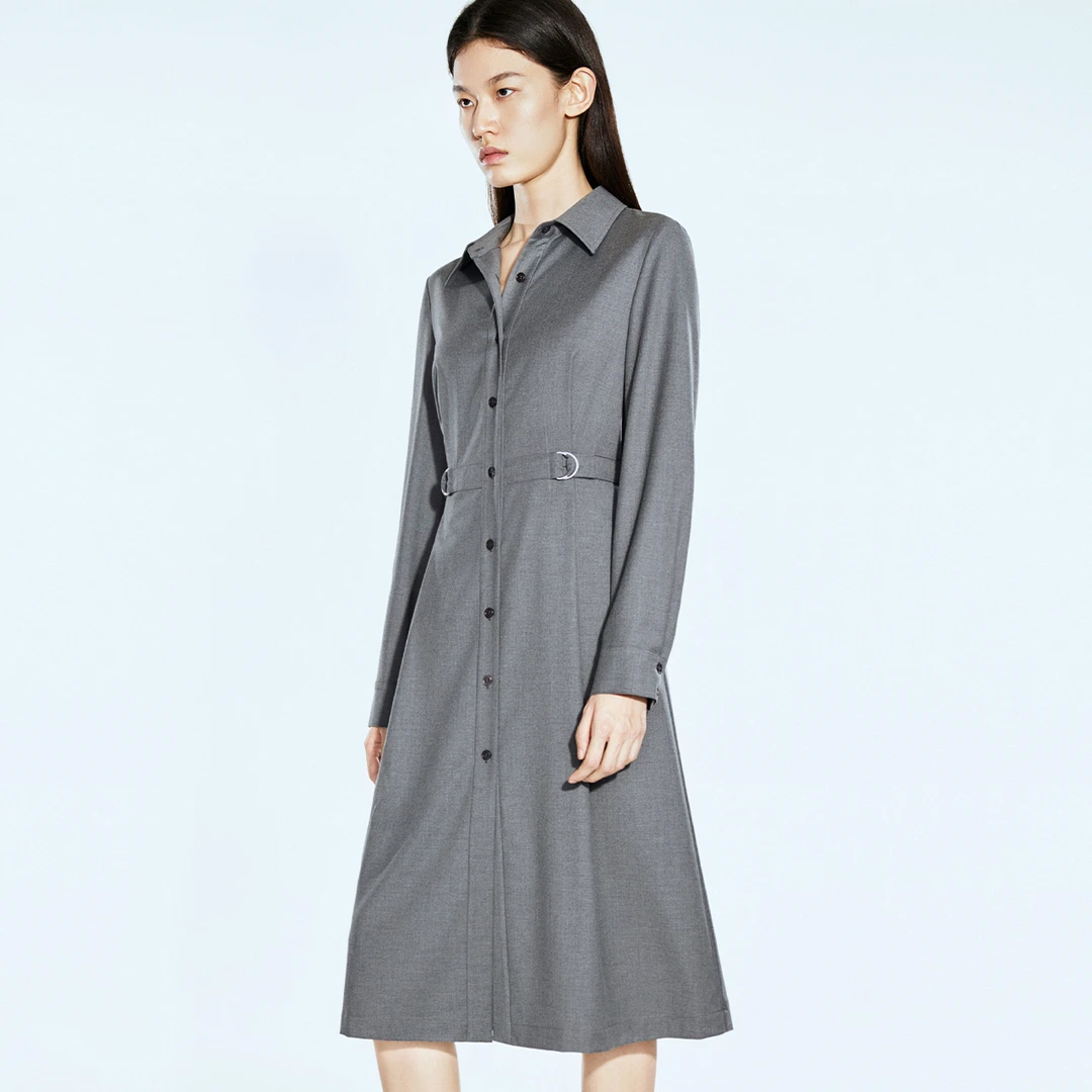 COVERINS2025春季新款时尚气质收腰连衣裙CC35105030