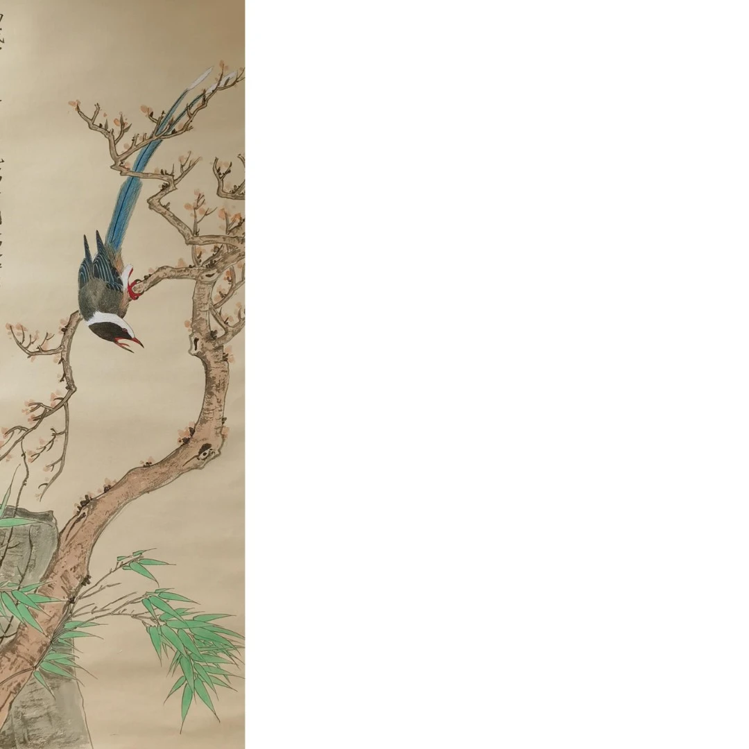 【辽拍】V250709-2-465《花鸟》（2.6平尺）纸本镜片 DD27