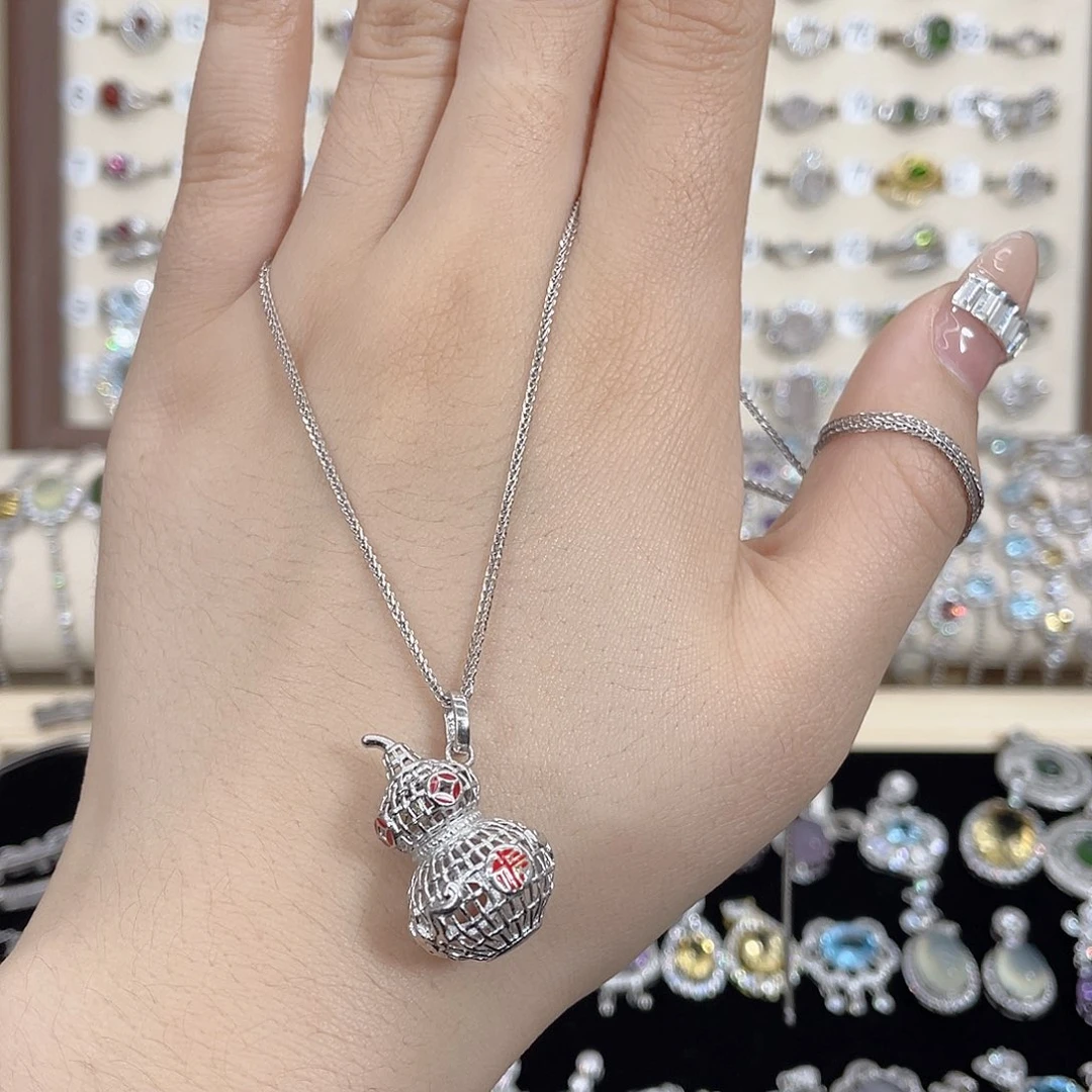 _***.银S925镶嵌颈饰石榴石