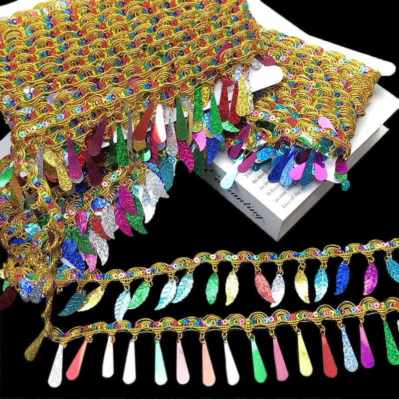 【直播间福利发3包】水滴树叶镭射吊片花边DIY手工舞蹈服装配饰