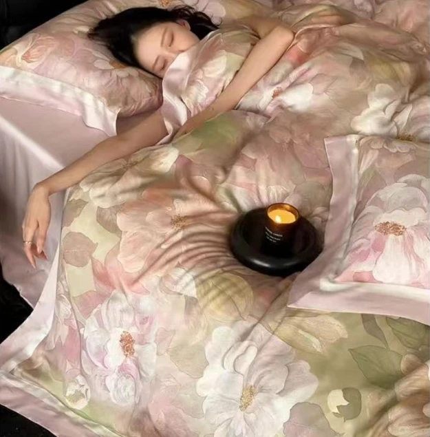 100s御棉活性数码印花四件套爱丽丝梦境-粉--标准/加大