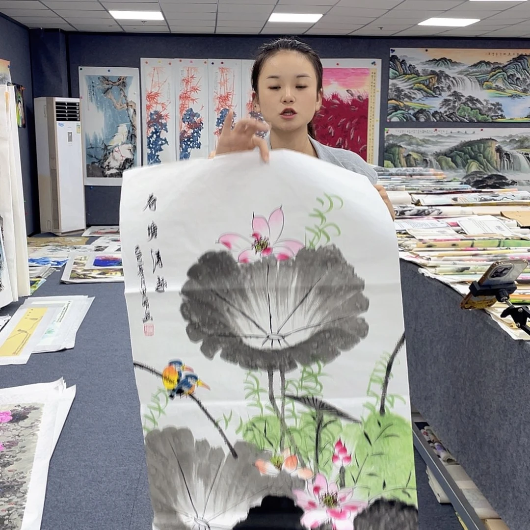 国画作品小姐姐放漏…
