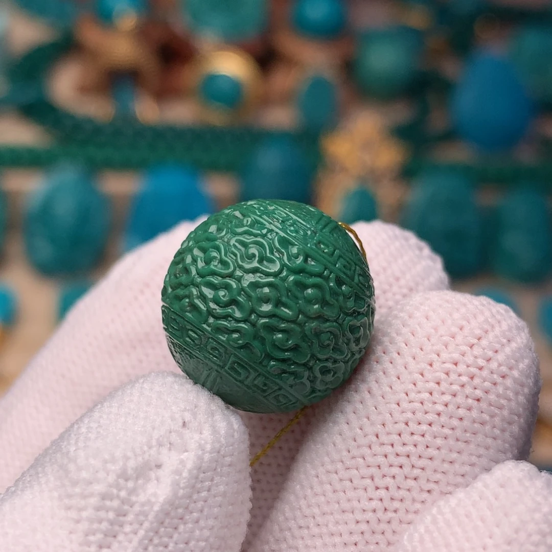 未镶嵌绿松石珠宝奇石16mm