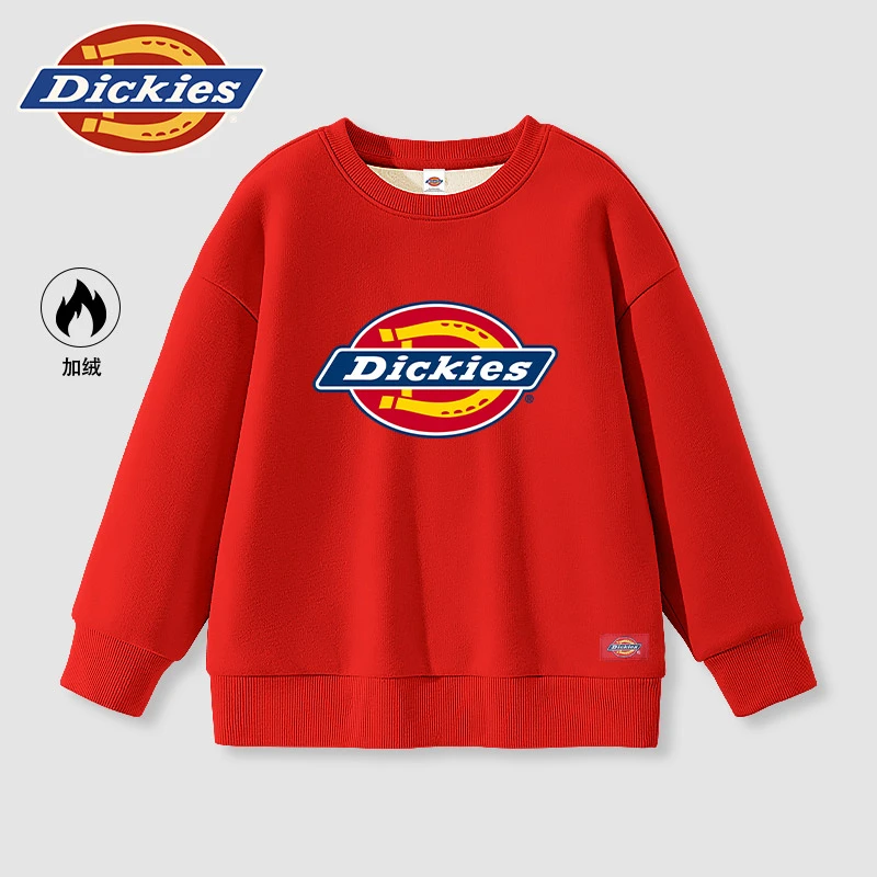 Dickies童装男童卫衣春秋款2025新款儿童薄绒早春上衣小男孩春装
