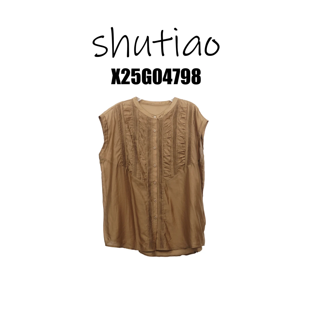 【SHUTIAO】2025夏季：新款小众设计款背心X25G04798