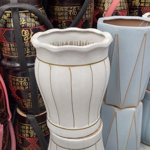 低腰花口白金南瓜中号 口26/33