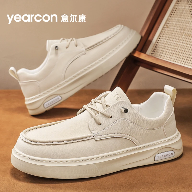 意尔康秋季2025新款百搭透气运动鞋男士时尚休闲皮鞋商务正装男鞋