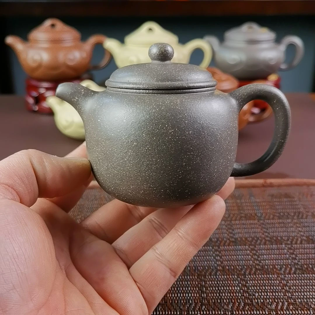 紫砂茶壶梨皮天青匏尊200CC国工
