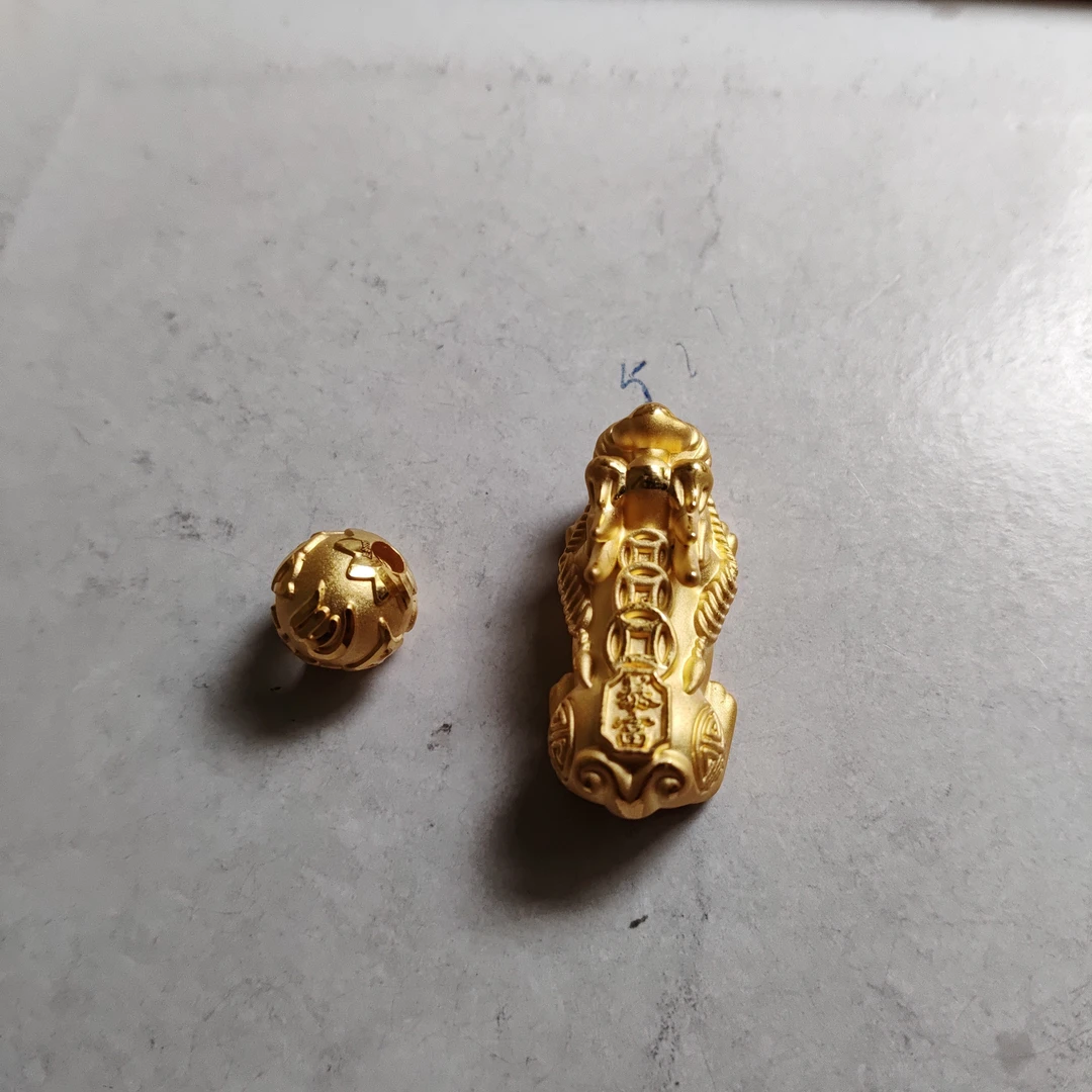 金元宝足金999貔貅珠子首饰