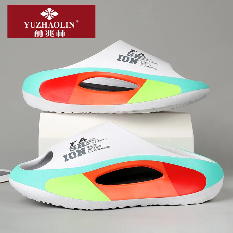 【俞兆林】正版拖鞋男夏季外穿潮流防滑防臭厚底踩屎感休闲运动凉拖