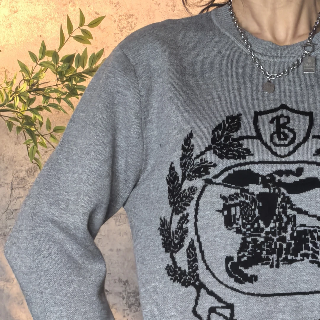 【Lin million万万】秋冬新款通用休闲男女百搭宽松提花针织衫W0023