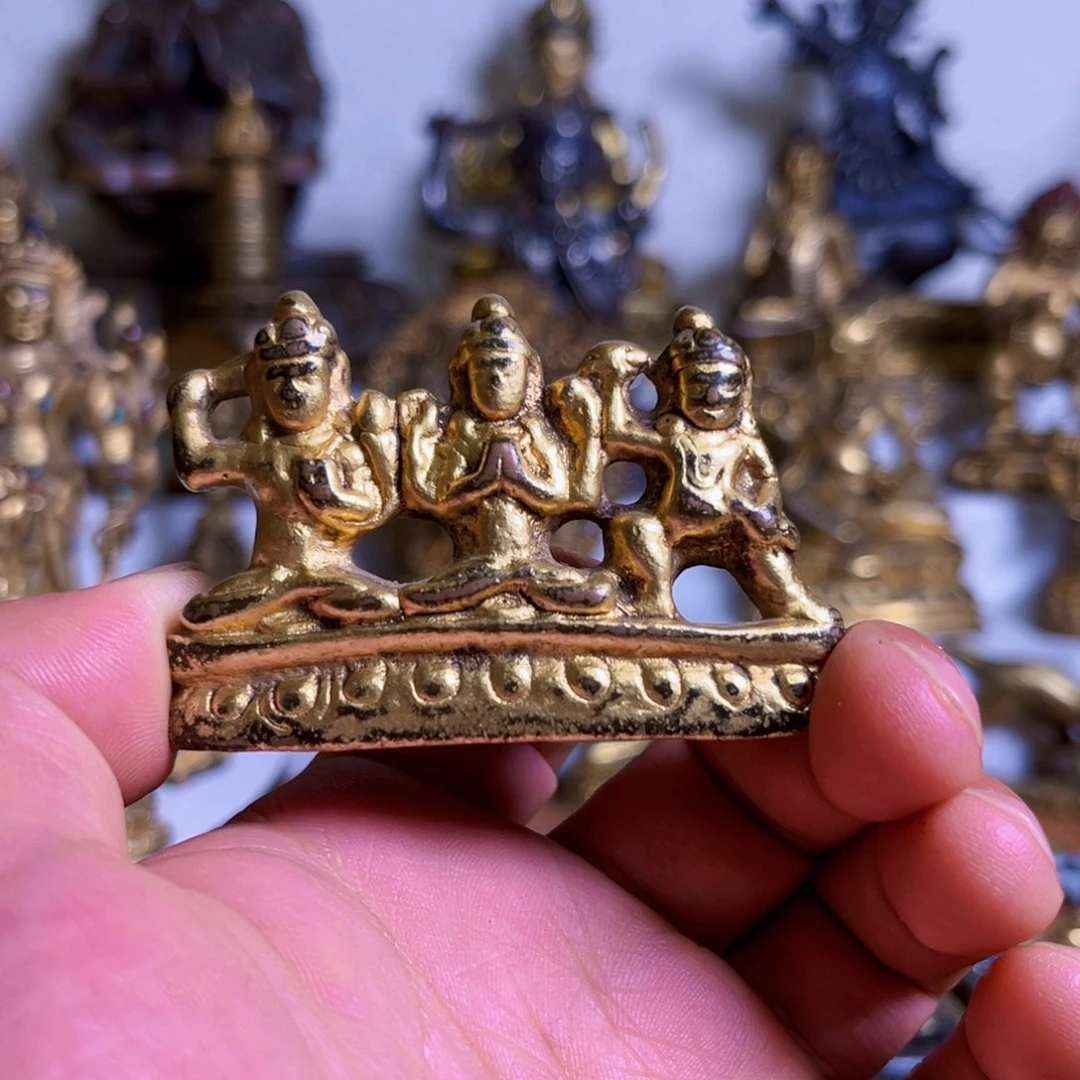 铜鎏金雪域三怙主