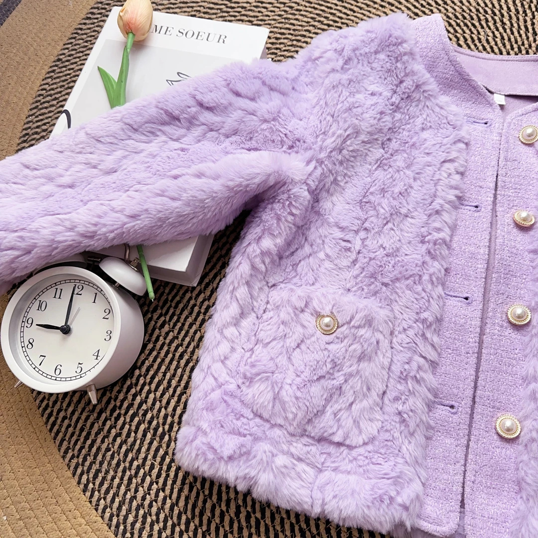 IEF/爱依服【亲子装】2025秋冬新款简约休闲通勤风百搭毛绒外套