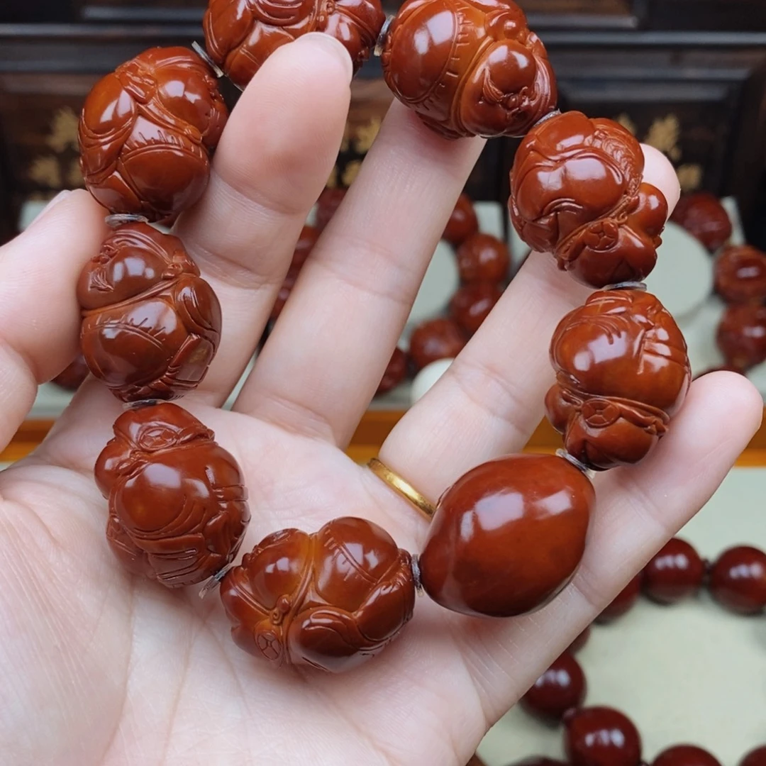 橄榄核吊坠海派财神