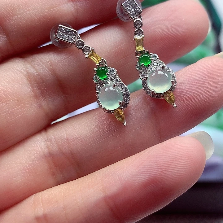 颈饰银S925镶嵌翡翠翡翠