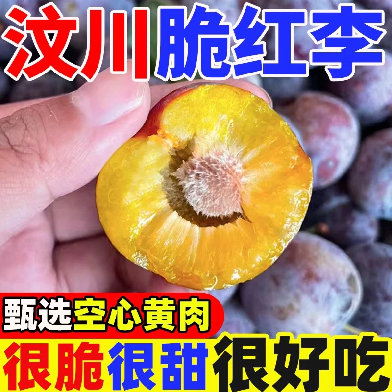 四川脱骨李子小脆红李正宗脱骨李子新鲜水果整箱4.5斤