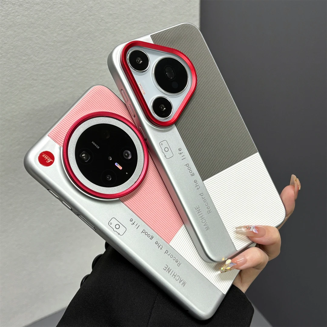 适用华为mate70pro+手机壳Mate60Pro三拼撞色创意相机p70男女款