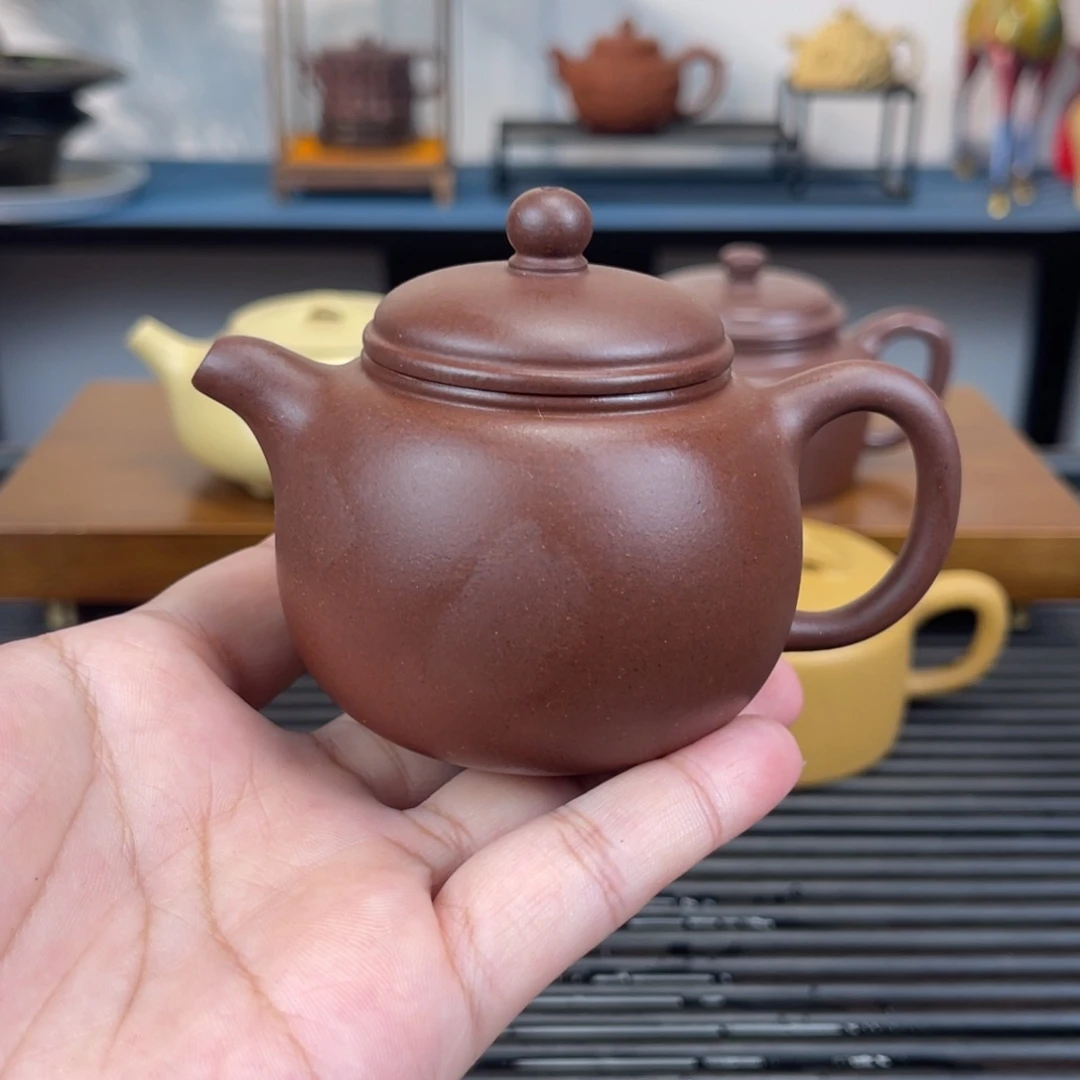 茶壶紫砂150毫升半手工紫泥匏鳟