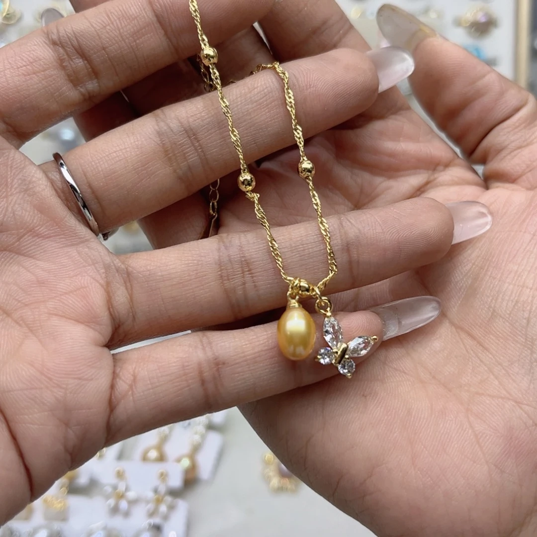 淡水珍珠合金戒指