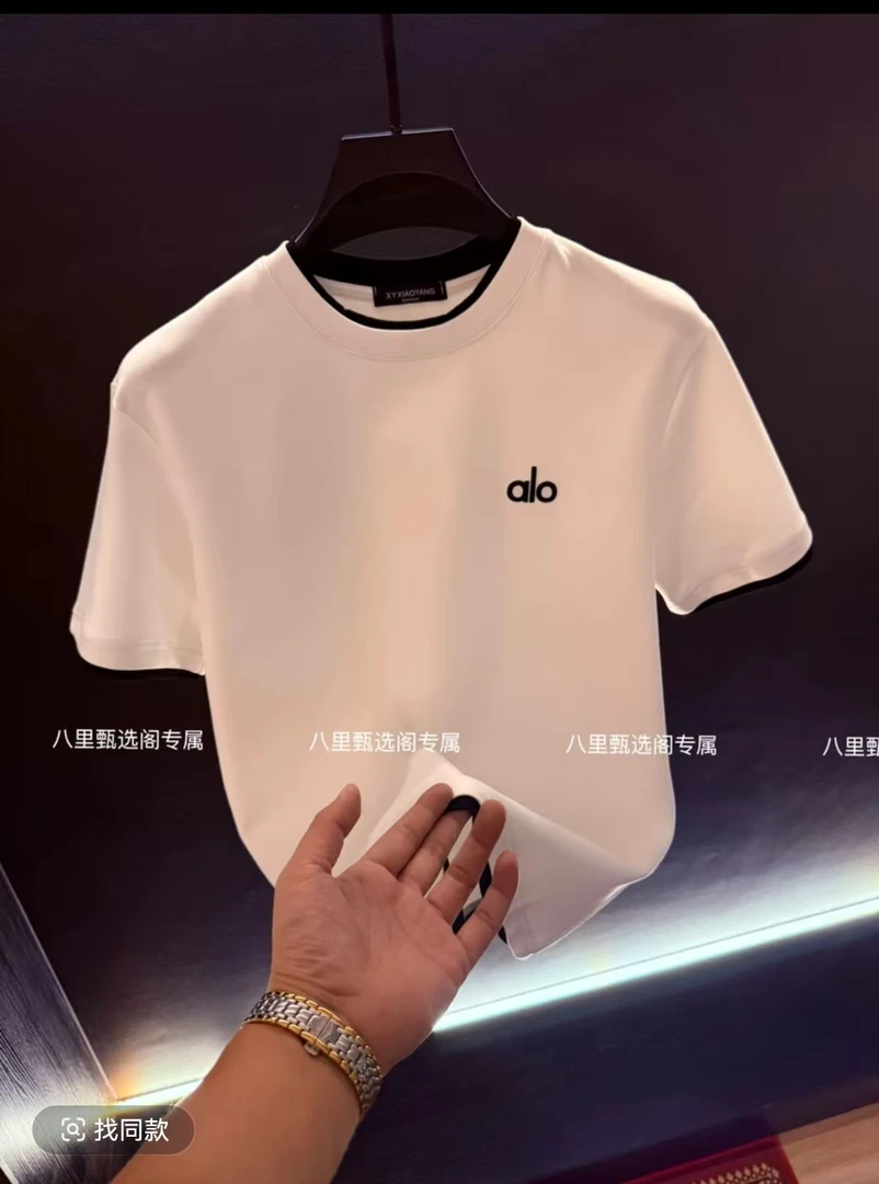 阳总(黑领AL）秋季新款网红爆款修身百搭圆领重工刺绣高端时尚